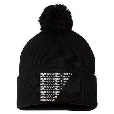 Schools Not Prisons Pom Pom 12in Knit Beanie