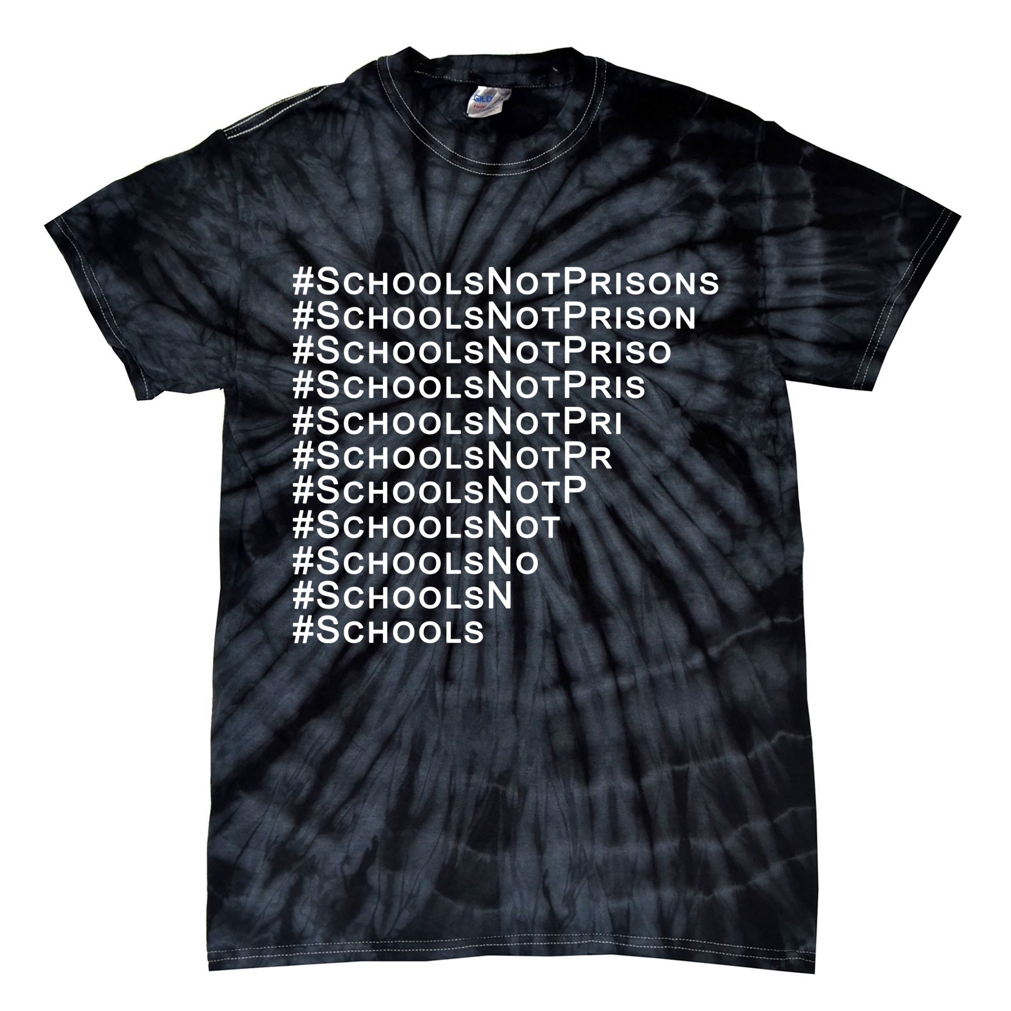 Schools Not Prisons Tie-Dye T-Shirt