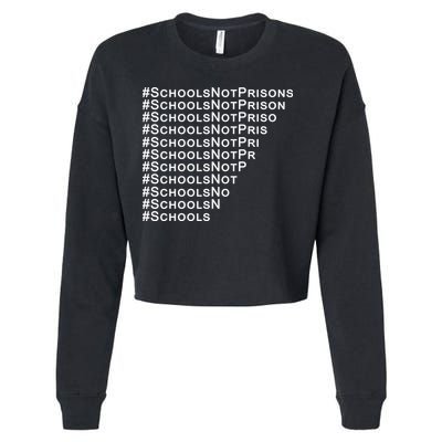 Schools Not Prisons Cropped Pullover Crew