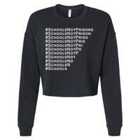 Schools Not Prisons Cropped Pullover Crew