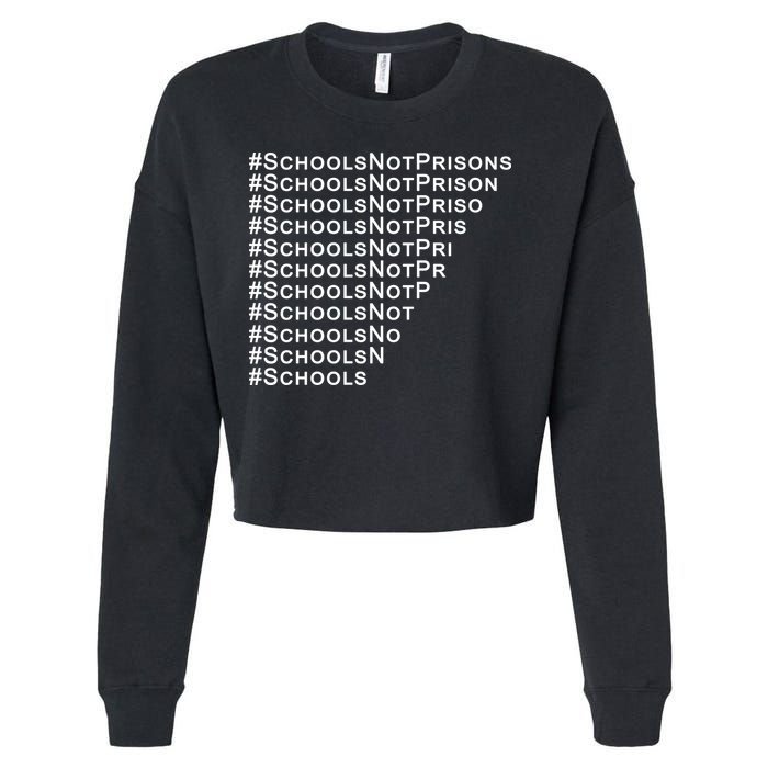 Schools Not Prisons Cropped Pullover Crew