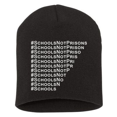 Schools Not Prisons Short Acrylic Beanie