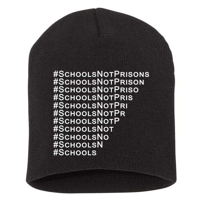 Schools Not Prisons Short Acrylic Beanie