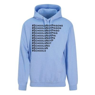 Schools Not Prisons Unisex Surf Hoodie