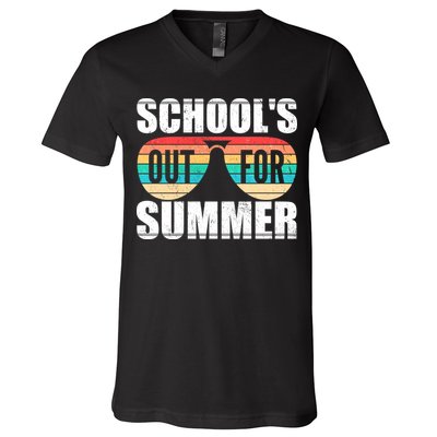 School's Out For Summer Shades V-Neck T-Shirt
