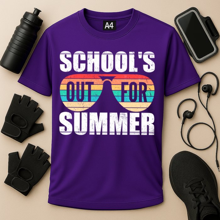 School's Out For Summer Shades Cooling Performance Crew T-Shirt