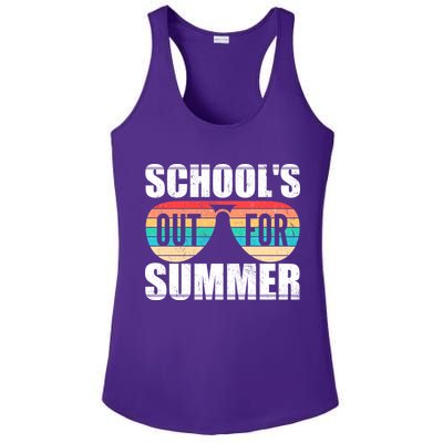 School's Out For Summer Shades Ladies PosiCharge Competitor Racerback Tank