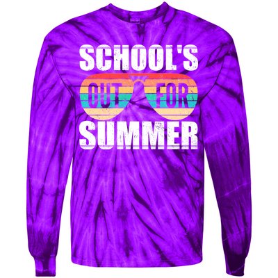 School's Out For Summer Shades Tie-Dye Long Sleeve Shirt