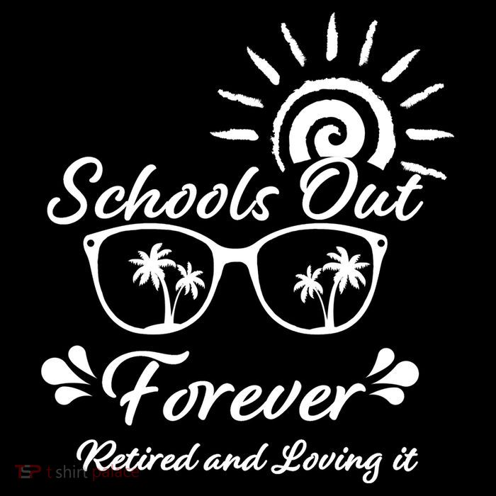 Schools Out Forever Retired & Loving It Flexfit Unipanel Trucker Cap