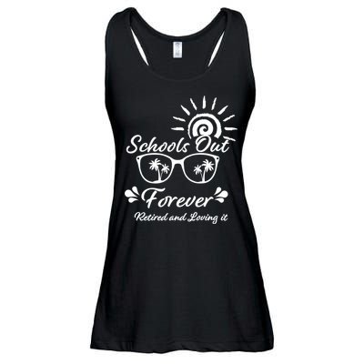 Schools Out Forever Retired & Loving It Ladies Essential Flowy Tank
