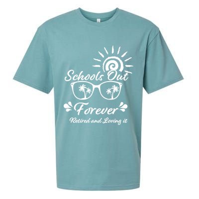 Schools Out Forever Retired & Loving It Sueded Cloud Jersey T-Shirt