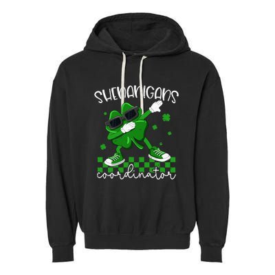 Shenanigans Coordinator Irish Shamrock Funny St Patricks Day Garment-Dyed Fleece Hoodie