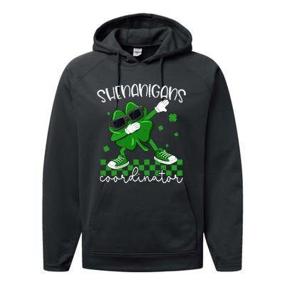 Shenanigans Coordinator Irish Shamrock Funny St Patricks Day Performance Fleece Hoodie