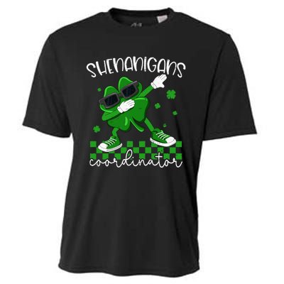 Shenanigans Coordinator Irish Shamrock Funny St Patricks Day Cooling Performance Crew T-Shirt