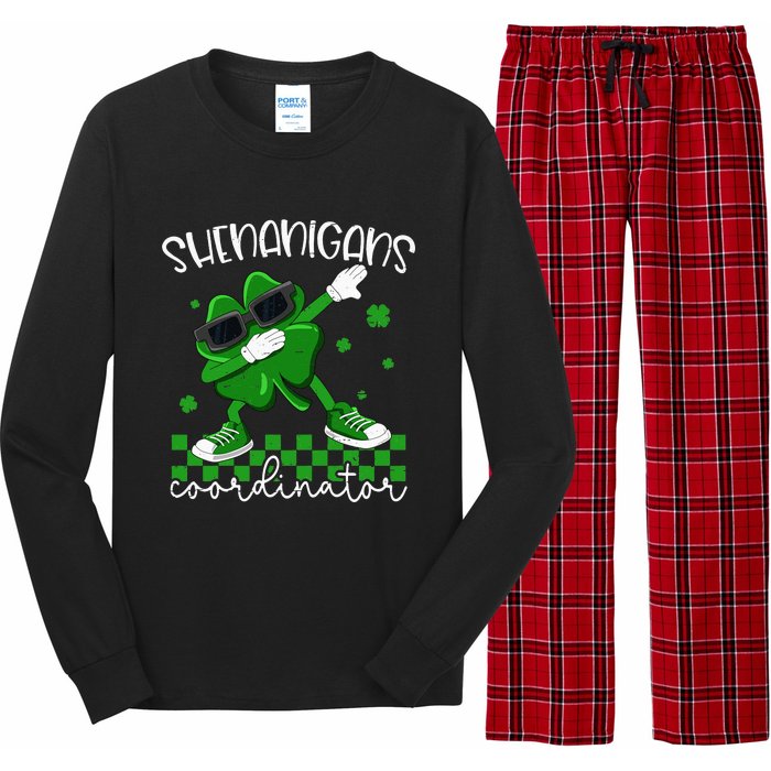 Shenanigans Coordinator Irish Shamrock Funny St Patricks Day Long Sleeve Pajama Set