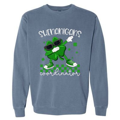 Shenanigans Coordinator Irish Shamrock Funny St Patricks Day Garment-Dyed Sweatshirt