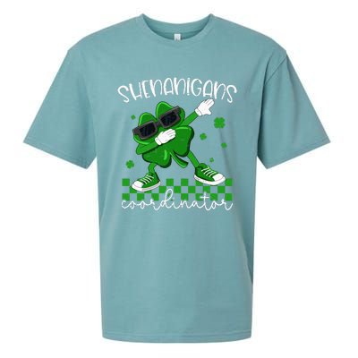 Shenanigans Coordinator Irish Shamrock Funny St Patricks Day Sueded Cloud Jersey T-Shirt