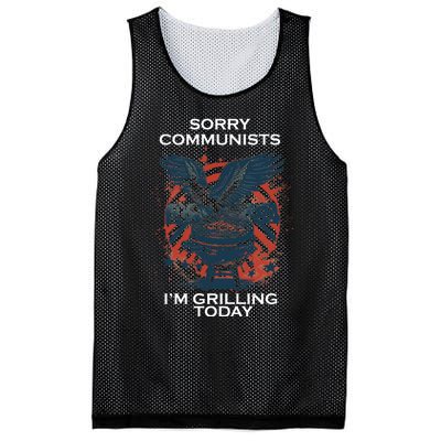 Sorry Communists Im Grilling Today Funny 4th Of July Mesh Reversible Basketball Jersey Tank