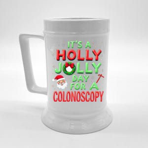 Santa Claus ItS A Holly Xmas Jolly Day For A Colonoscopy Beer Stein