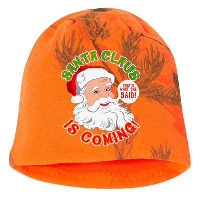 Santa Claus Is Coming ThatS What She Said Gift Kati - Camo Knit Beanie