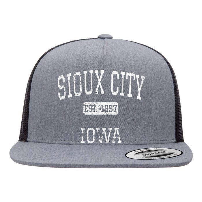 Sioux City Iowa IA Vintage Flat Bill Trucker Hat