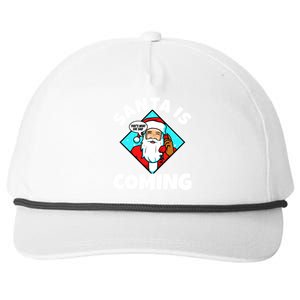 Santa Claus Is Coming ThatS What She Said Gift Snapback Five-Panel Rope Hat