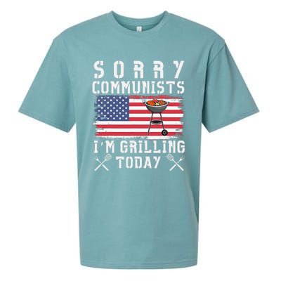 Sorry Communists IM Grilling Today Sueded Cloud Jersey T-Shirt