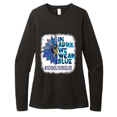 School Counselor In April We Wear Blue Autism Awareness Womens CVC Long Sleeve Shirt