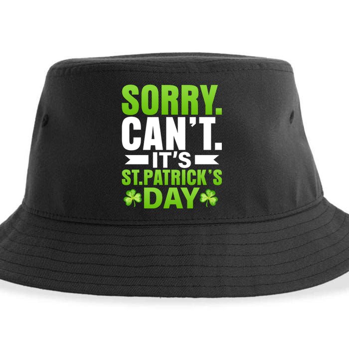 Sorry Cant Its St Patricks Day Sustainable Bucket Hat