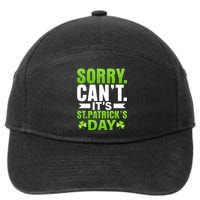 Sorry Cant Its St Patricks Day 7-Panel Snapback Hat