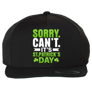 Sorry Cant Its St Patricks Day Wool Snapback Cap