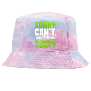 Sorry Cant Its St Patricks Day Tie-Dyed Bucket Hat