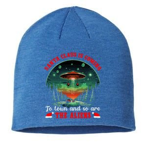 Santa Claus Is Coming To Town And So Are The Aliens Meaningful Gift Sustainable Beanie