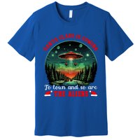 Santa Claus Is Coming To Town And So Are The Aliens Gift Premium T-Shirt