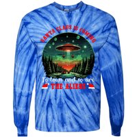 Santa Claus Is Coming To Town And So Are The Aliens Gift Tie-Dye Long Sleeve Shirt