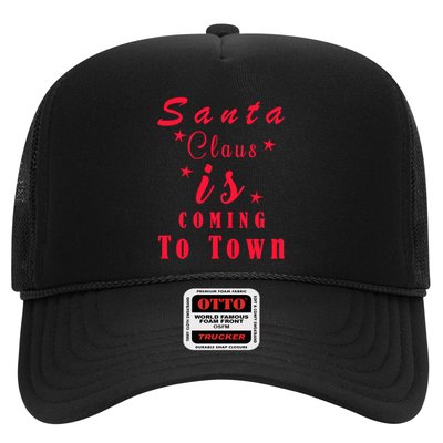 Santa Claus Is Coming To Town Christmas Celebration Gift Trucker Hat
