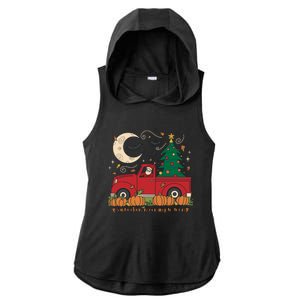 Santa Claus Is Coming To Town Christmas Meaningful Gift Ladies PosiCharge Tri-Blend Wicking Draft Hoodie Tank