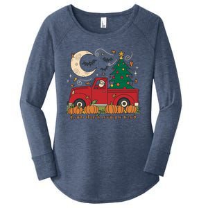 Santa Claus Is Coming To Town Christmas Meaningful Gift Women's Perfect Tri Tunic Long Sleeve Shirt