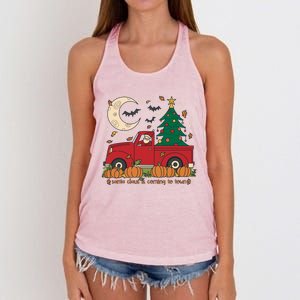 Santa Claus Is Coming To Town Christmas Meaningful Gift Women's Knotted Racerback Tank