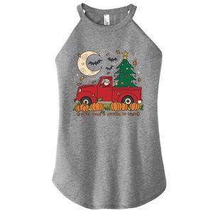 Santa Claus Is Coming To Town Christmas Meaningful Gift Women's Perfect Tri Rocker Tank