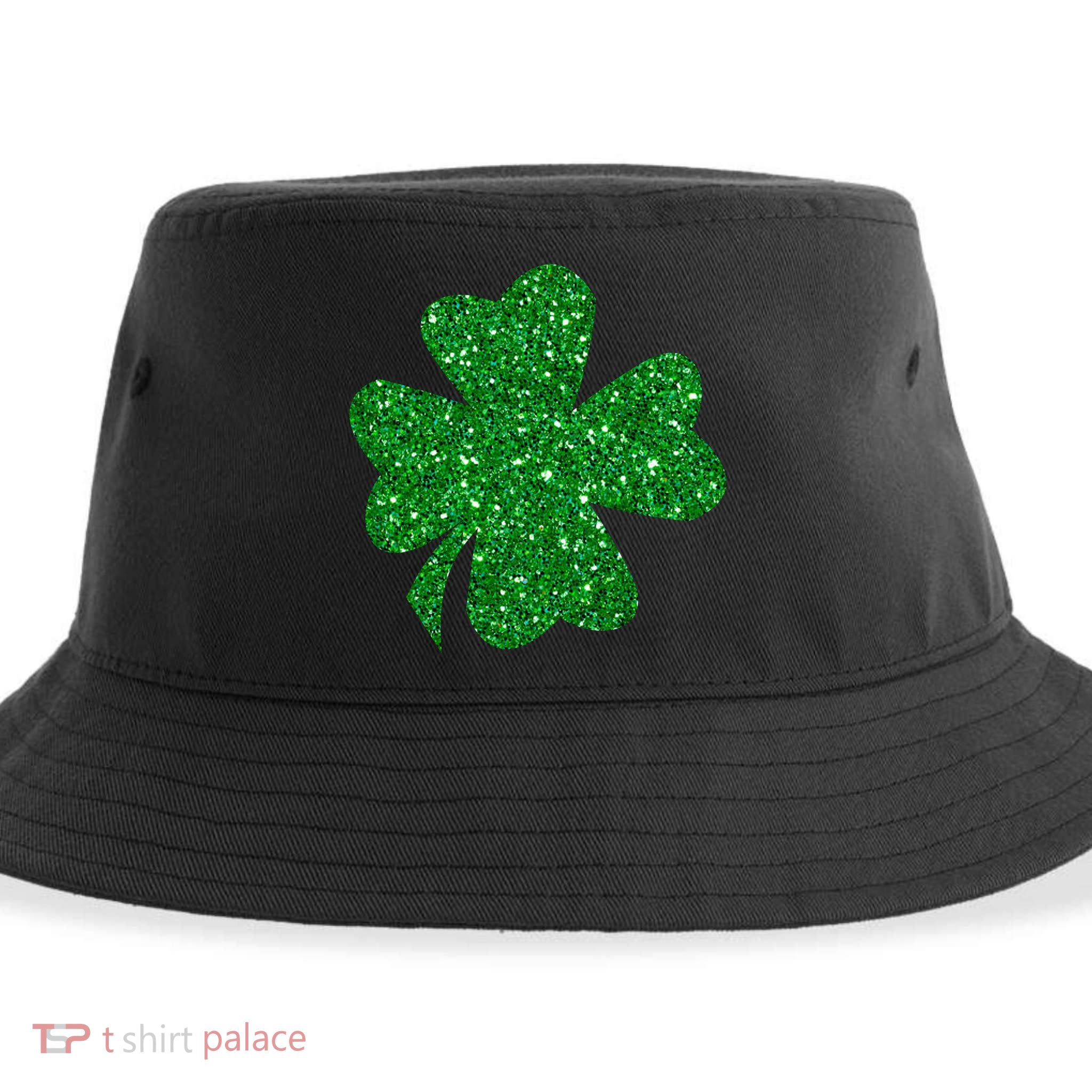 Sparkle Clover Irish For St Patricks & Pattys Day Sustainable Bucket Hat