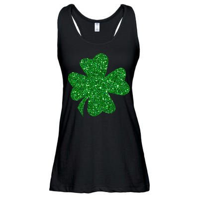 Sparkle Clover Irish For St Patricks & Pattys Day Ladies Essential Flowy Tank