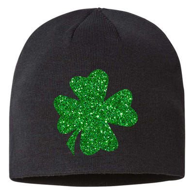 Sparkle Clover Irish For St Patricks & Pattys Day Sustainable Beanie