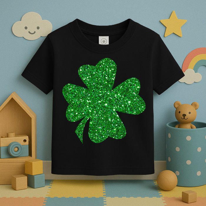 Sparkle Clover Irish For St Patricks & Pattys Day Toddler T-Shirt