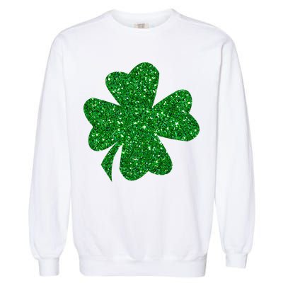 Sparkle Clover Irish For St Patricks & Pattys Day Garment-Dyed Sweatshirt