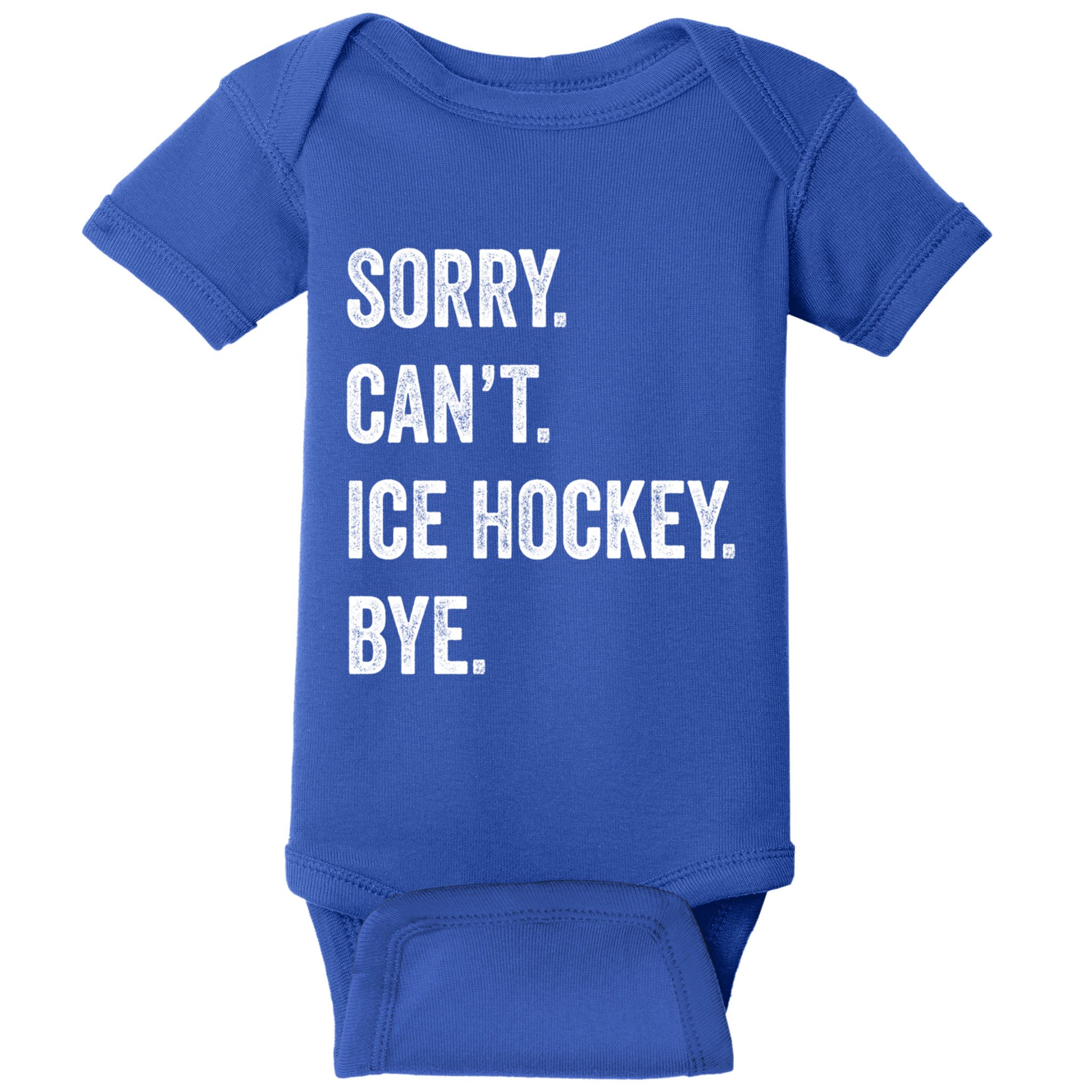 Sorry Cant Ice Hockey Bye Retro Ice Hockey Lovers Sport Fan Great Gift Baby Bodysuit