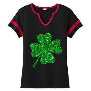 Sparkle Clover Irish Shirt For St Patricks &Amp; Pattys Day Ladies Halftime Notch Neck Tee