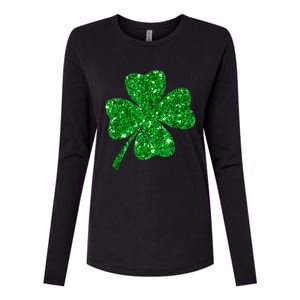 Sparkle Clover Irish Shirt For St Patricks &Amp; Pattys Day Womens Cotton Relaxed Long Sleeve T-Shirt