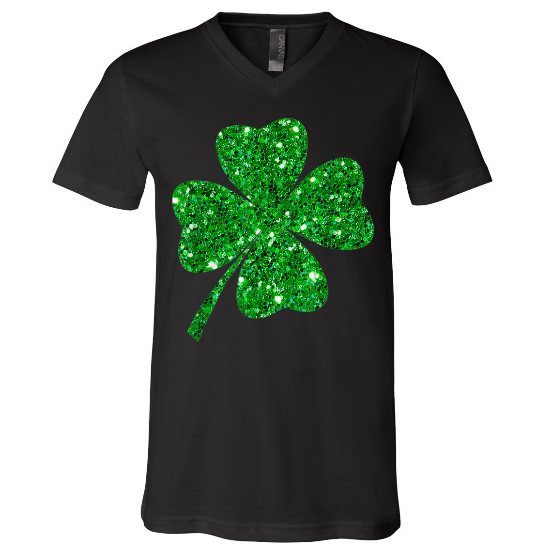 Sparkle Clover Irish Shirt For St Patricks &Amp; Pattys Day V-Neck T-Shirt