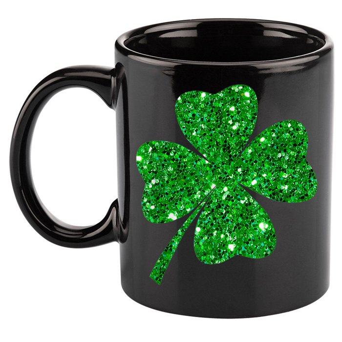 Sparkle Clover Irish Shirt For St Patricks &Amp; Pattys Day 11oz C Handle Ceramic Mug
